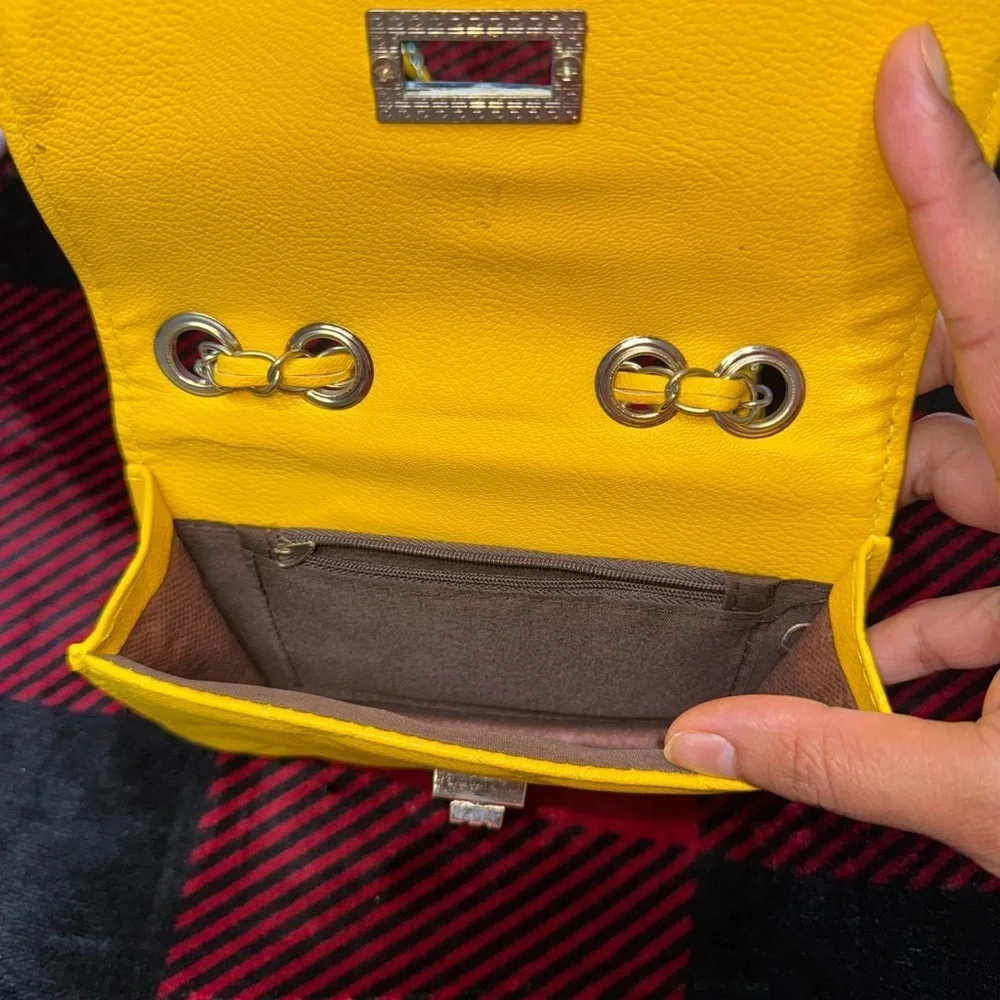 Yellow Quilted Crossbody Bag